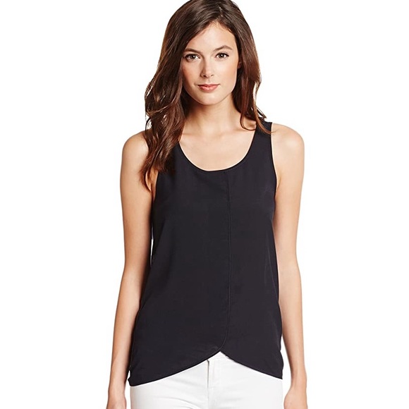 French Connection XS Grey Polly Plains Tulip Top - Picture 3 of 3